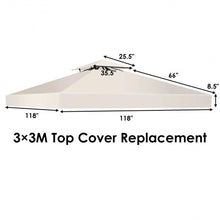 Load image into Gallery viewer, 10&#39; x 10&#39; 2-Tier 3 Colors Patio Canopy Top Replacement Cover-Beige
