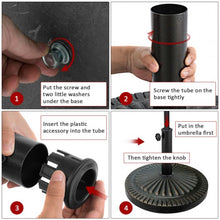 Load image into Gallery viewer, 31.5 lbs Market Heavy-Duty Outdoor Stand Bronze Umbrella Base
