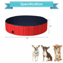Load image into Gallery viewer, 55&quot; Foldable Dog Pet Pool-Red
