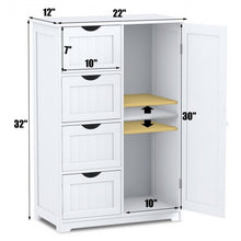 Load image into Gallery viewer, Standing Indoor Wooden Cabinet with 4 Drawers
