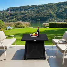 Load image into Gallery viewer, 30� Square Propane Gas Fire Table with Waterproof Cover
