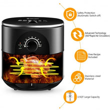 Load image into Gallery viewer, 3.5QT 1300W Electric Stainless Steel Air Fryer Oven Oilless Cooker
