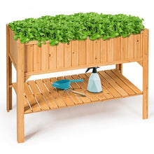 Load image into Gallery viewer, Wooden Elevated Planter Box Shelf Suitable for Garden Use
