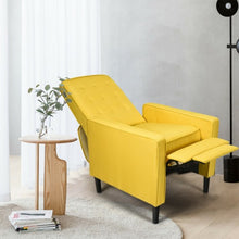 Load image into Gallery viewer, Mid-Century Push Back Recliner Chair -Yellow
