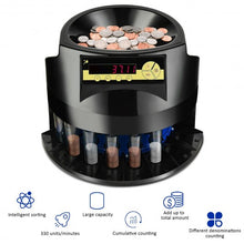 Load image into Gallery viewer, Auto Coin Sorter Dispenser Counting with Coin Tubes &amp; LED Display
