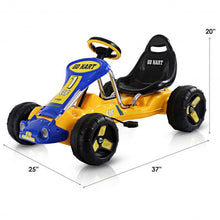 Load image into Gallery viewer, Go Kart Kids Ride Car Pedal Powered Car 4 Wheel Racer Toy Stealth Outdoor-Yellow
