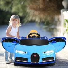 Load image into Gallery viewer, 12V Licensed Bugatti Chiron Kids Ride on Car with Storage Box and MP3-Blue
