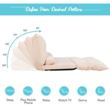 Load image into Gallery viewer, 6-Position Adjustable Sleeper Lounge Couch with 2 Pillows-Beige
