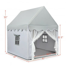 Load image into Gallery viewer, Kids Large Play Castle Fairy Tent with Mat-Gray

