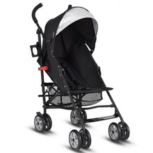 Load image into Gallery viewer, Folding Lightweight Baby Toddler Umbrella Travel Stroller-Black
