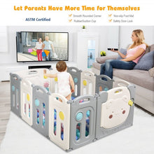 Load image into Gallery viewer, 12 Panel Baby Playpen Kids Activity Play Yard
