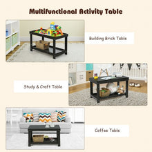 Load image into Gallery viewer, Solid Multifunctional Wood Kids Activity Play Table-Black
