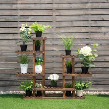 Load image into Gallery viewer, 6 Tier Wooden Shelf Storage Plant Rack Stand
