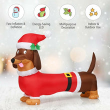 Load image into Gallery viewer, 5 Feet Inflatable Christmas Dog with LED Lights

