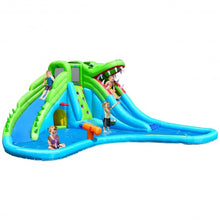 Load image into Gallery viewer, Crocodile Inflatable Water Slide Climbing Wall Bounce House
