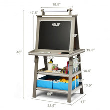 Load image into Gallery viewer, 3 in 1 Double-Sided Storage Art Easel-Gray
