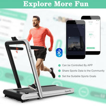 Load image into Gallery viewer, 4.75HP 2 In 1 Folding Treadmill with Remote APP Control-Silver

