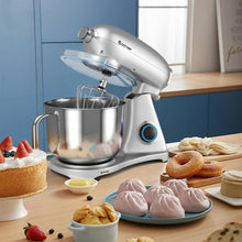 Load image into Gallery viewer, 7 Quart 800W 6-Speed Electric Tilt-Head Food Stand Mixer-Silver
