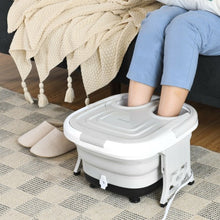 Load image into Gallery viewer, Foldable Foot Spa Bath Motorized Massager with Bubble Red Light Timer Heat-Gray
