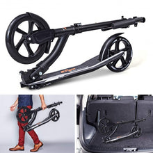 Load image into Gallery viewer, Adjustable Foldable Aluminum Kids Kick Scooter w/ Shoulder Strap-Black
