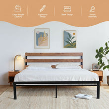 Load image into Gallery viewer, Metal Bed Frame Foundation with Headboard-Full Size
