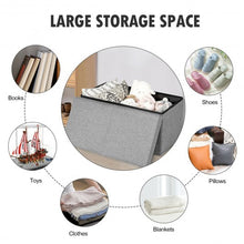 Load image into Gallery viewer, 30&quot; Folding Storage Ottoman with Lift Top-Light Gray
