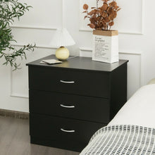 Load image into Gallery viewer, 3 Drawer Dresser Chest of Drawer with Wide Storage Space Organiser-Black
