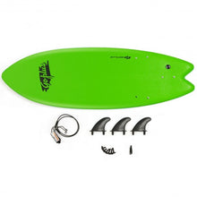 Load image into Gallery viewer, 5&#39;5&quot; Ocean Foamie SurfBoard  with Rope and 3 Fins-Green
