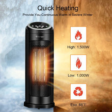 Load image into Gallery viewer, 1500 W LED Portable Oscillating PTC Ceramic Space Heater
