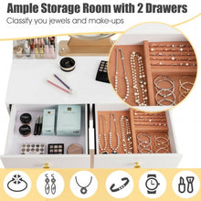Load image into Gallery viewer, Industrial Makeup Dressing Table with 3 Lighting Modes-White
