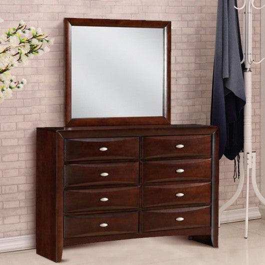 8 Drawers Luxury Bedroom Dresser Mirror Storage set