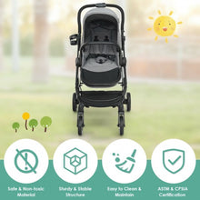 Load image into Gallery viewer, High Landscape Foldable Baby Stroller with Reversible Reclining Seat-Gray
