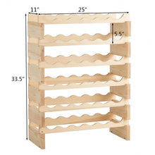 Load image into Gallery viewer, 36 Bottles Stackable Wooden Wobble-Free Modular Wine Rack
