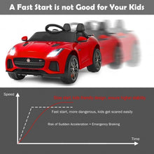 Load image into Gallery viewer, 12V Jaguar F-Type SVR Licensed Kids Ride On Car-Red
