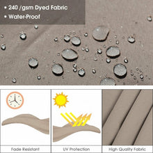 Load image into Gallery viewer, 10 Ft 360 Degree Tilt Aluminum Square Patio Offset Cantilever Umbrella-Tan
