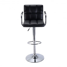 Load image into Gallery viewer, Set of 2 Bar Stool PU Leather Barstools Chair Adjustable Counter Swivel w/ Arm-brown
