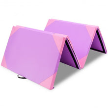 Load image into Gallery viewer, 4&#39; x 10&#39; x 2&quot; Thick Folding Panel Fitness Exercise Gymnastics Mat-Purple
