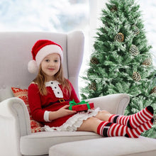 Load image into Gallery viewer, 6ft Snow Flocked Artificial Christmas Tree with 715 Glitter PE and PVC Tips
