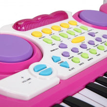 Load image into Gallery viewer, Kids 37 Key Electronic Keyboard Musical Piano w/ Microphone-Pink
