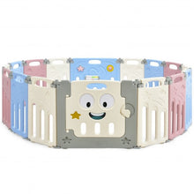Load image into Gallery viewer, 16-Panel Foldable Baby Playpen Kids Activity Centre-Multicolor
