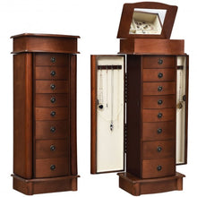 Load image into Gallery viewer, Wood Armoire Storage Chest Box Stand Jewelry Cabinet
