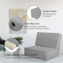Load image into Gallery viewer, Convertible Lounger Folding Sofa Sleeper Bed-Gray
