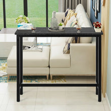 Load image into Gallery viewer, 47&quot; Pub Dining Bar Bistro Table w/ Marble Top-Black
