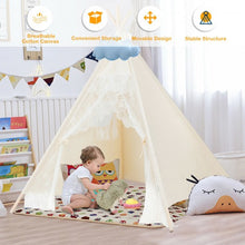 Load image into Gallery viewer, Kids Lace Teepee Tent Folding Children Playhouse W/Bag
