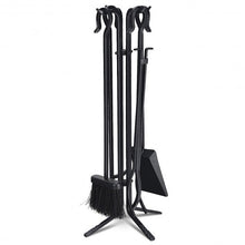 Load image into Gallery viewer, 5 Pieces Fireplace Iron Standing Tools Set
