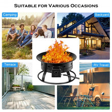 Load image into Gallery viewer, Portable Propane Outdoor Gas Fire Pit with Cover and Carry Kit
