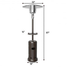 Load image into Gallery viewer, Outdoor Heater Propane Standing LP Gas Steel with Table &amp; Wheels-Brown
