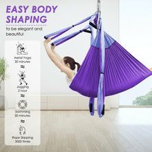 Load image into Gallery viewer, Swing Set Anti-Gravity Shaping Adjustable Yoga Belt-Purple
