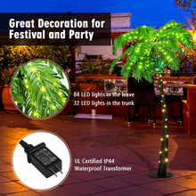 Load image into Gallery viewer, 5 ft Artificial Lighted Palm Tree with LED Lights and Metal Base
