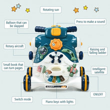 Load image into Gallery viewer, 3-in-1 Baby Sit-to-Stand Walker with Music and Lights-Blue
